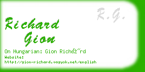 richard gion business card